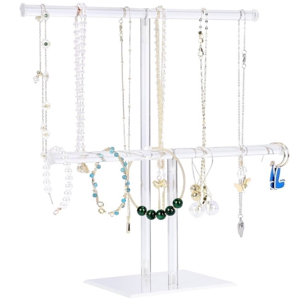 Jewlery display stand for Bracekets Necklaces acrylic two row